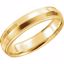 51540:184:P 14kt Yellow 5mm Knife Edge Comfort Fit Milgrain Band Size 9.5