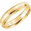 51542:124:P 14kt Yellow 5mm Half Round Comfort Fit Milgrain Hammer Finish Band Size 9.5 