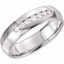 122720:6041:P 14kt White 1/4 CTW Diamond Knife Edge Comfort Fit 6mm Band Size 10.5