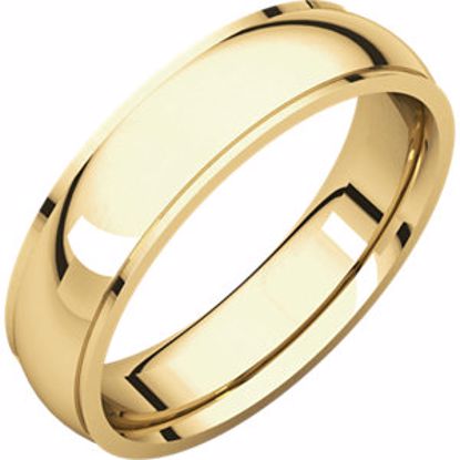 IRE10.5:186:P 14kt Yellow 5mm Comfort Fit Edge Band 