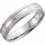 51541:188:P Platinum 5mm Flat Edge Comfort Fit Milgrain Hammer Finish Band Size 11.5