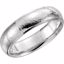 51534:162:P 14kt White 6mm Half Round Edge Comfort Fit Hammer Finish Band Size 6