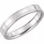 51536:123:P 14kt White 4mm Flat Comfort Fit Milgrain Band Size 11.5