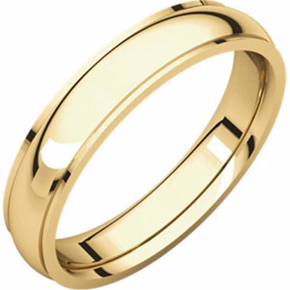 IRE9:153:P 14kt Yellow 4mm Comfort Fit Edge Band 