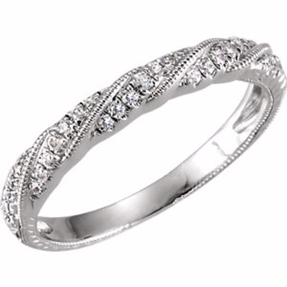 651964:100:P 14kt White 1/6 CTW Diamond Twist Anniversary Band