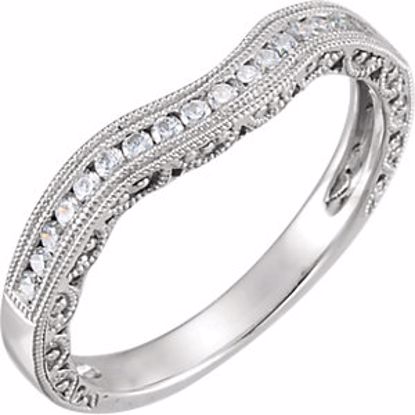 651963:105:P 14kt White 1/6 CTW Diamond Band