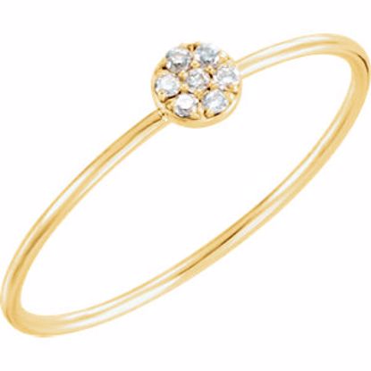 651922:60000:P 14kt Yellow .04 CTW Diamond Petite Circle Ring