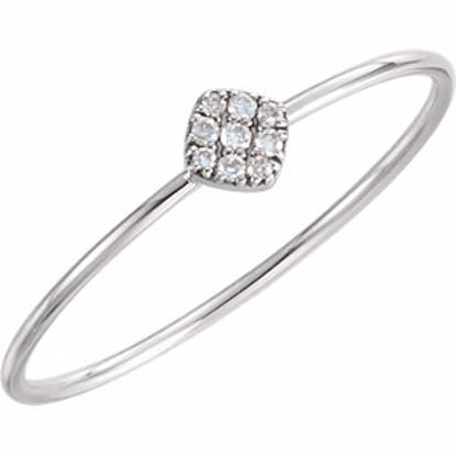 651923:60000:P 14kt White 1/8 CTW Diamond Petite Square Ring