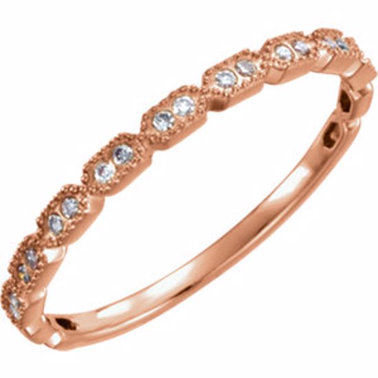 651926:60002:P 14kt Rose .08 CTW Diamond Ring Size 7