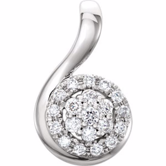 651940:60001:P 14kt White 1/10 CTW Diamond Pendant