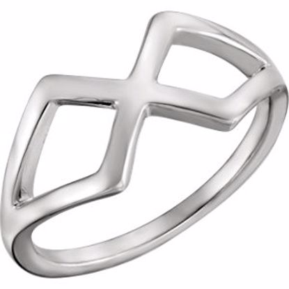 51546:101:P 14kt White Freeform Ring