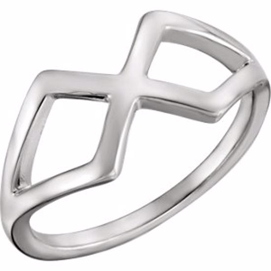 51546:104:P Sterling Silver Freeform Ring