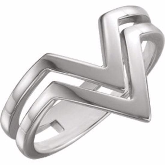 51547:105:P Platinum Double Row "V" Ring