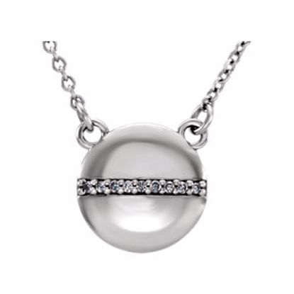 86241:603:P Platinum .025 CTW Diamond Circle 16" Necklace