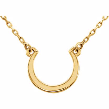 86255:102:P 14kt Yellow Crescent 18" Necklace