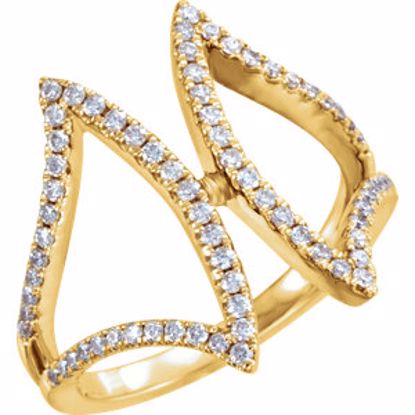 651851:60000:P 14kt Yellow 1/2 CTW Diamond Freeform Ring