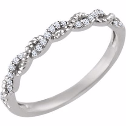 651969:60001:P 14kt White .08 CTW Diamond Stackable Ring 