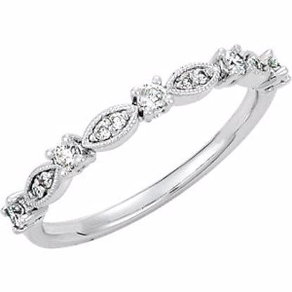 68970:102:P 14kt White 1/5 CTW Diamond Ring Size 4