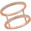 651880:60002:P 14kt Rose 1/5 CTW Diamond Freeform Ring