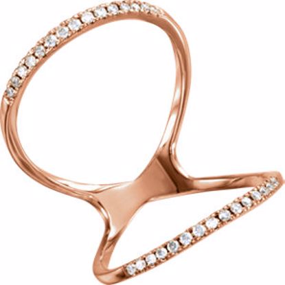 651878:60002:P 14kt Rose 1/5 CTW Diamond Freeform Ring