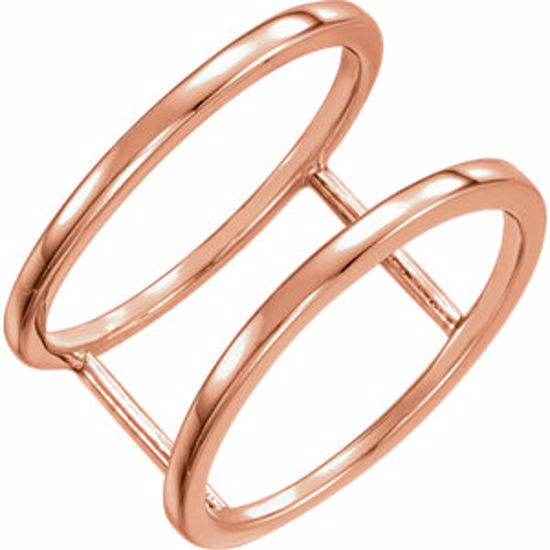 651944:60002:P 14kt Rose Freeform Ring Size 7