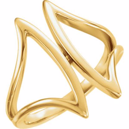 651945:60000:P 14kt Yellow Freeform Ring Size 7