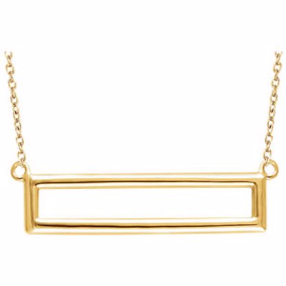 651949:60000:P 14kt Yellow Rectangle 16-18" Necklace