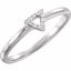 651882:60000:P 14kt White .05 CTW Diamond Triangle Stackable Ring