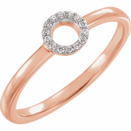 651884:60000:P 14kt Rose .06 CTW Diamond Circle Stackable Ring