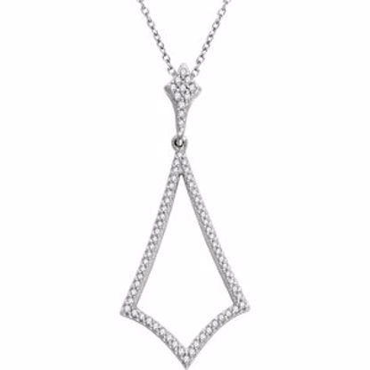 651980:60000:P 14kt White 1/4 CTW Diamond 18" Necklace