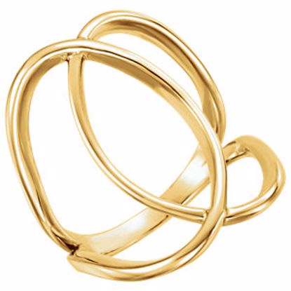 651941:60000:P 14kt Yellow Freeform Ring 