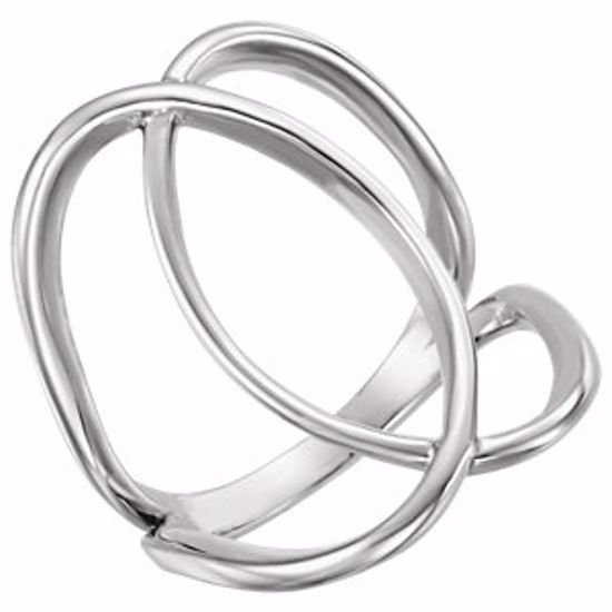 651941:60001:P 14kt White Freeform Ring 