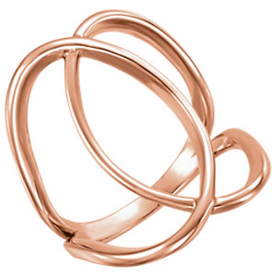 651941:60002:P 14kt Rose Freeform Ring 