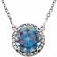 85905:70012:P 14kt White Chatham® Created Alexandrite & .05 CTW Diamond 16" Necklace