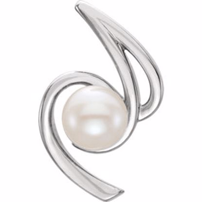 86268:6002:P Platinum Freshwater Cultured Pearl Pendant 