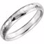 51528:2055:P 14kt White 4mm Comfort Fit Hammer Finish Band Size 5.5