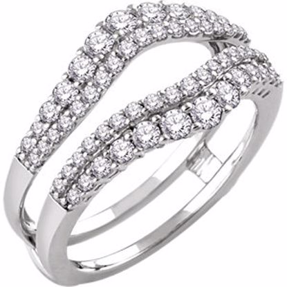 651991:100:P 14kt White 1 CTW Diamond Ring Guard