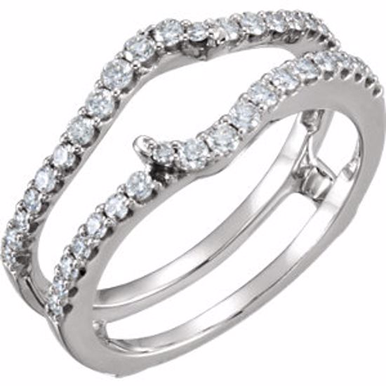 651993:100:P 14kt White 1/2 CTW Diamond Ring Guard 