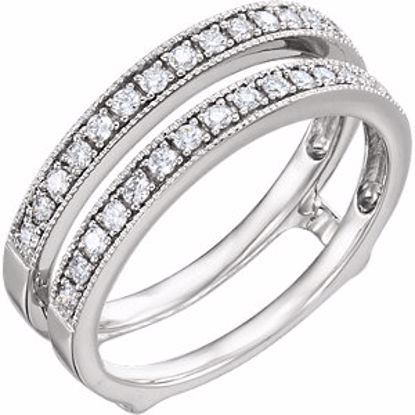 651996:100:P 14kt White 1/3 CTW Diamond Ring Guard