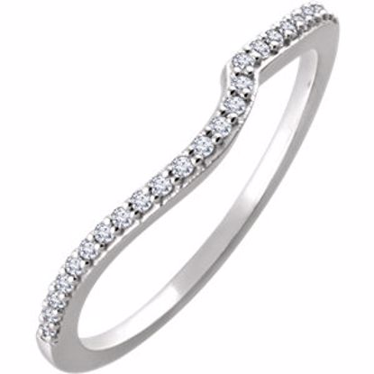 651997:105:P 14kt White 1/6 CTW Diamond Band for 6.5mm Round Ring