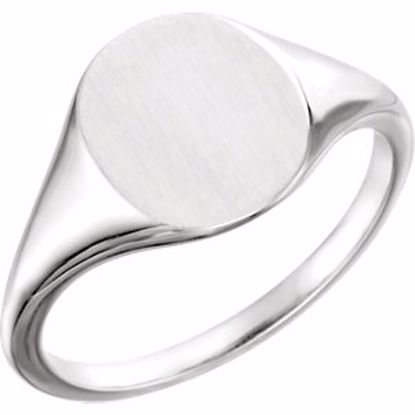 51552:104:P Platinum 11x9mm Signet Ring