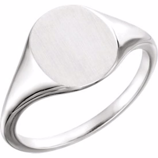51552:104:P Platinum 11x9mm Signet Ring