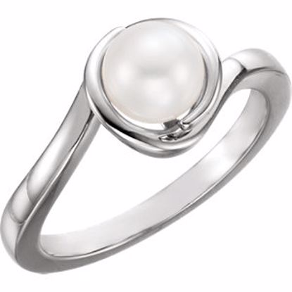 6481:6000:P 14kt White Freshwater Cultured Pearl Ring