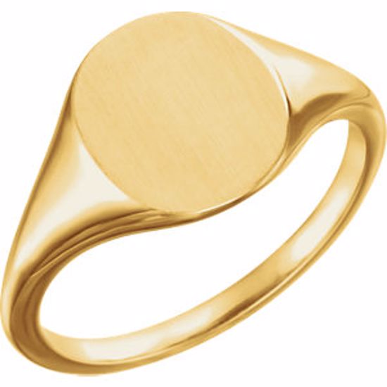 51552:102:P 14kt Yellow 11x9mm Signet Ring