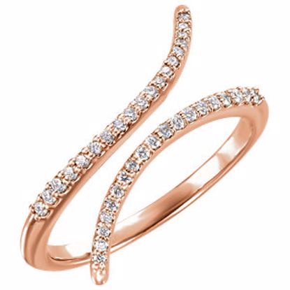 122750:6003:P 14kt Rose 1/6 CTW Diamond Ring