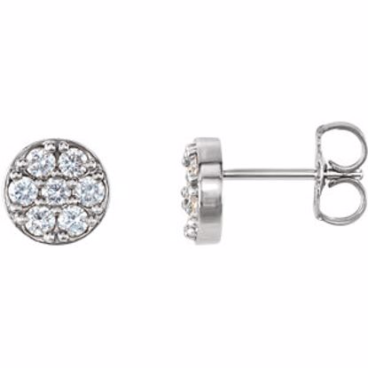 86289:6003:P Platinum 3/8 CTW Diamond Earrings