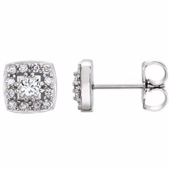 86287:6000:P 14kt White 1/2 CTW Diamond Earrings 