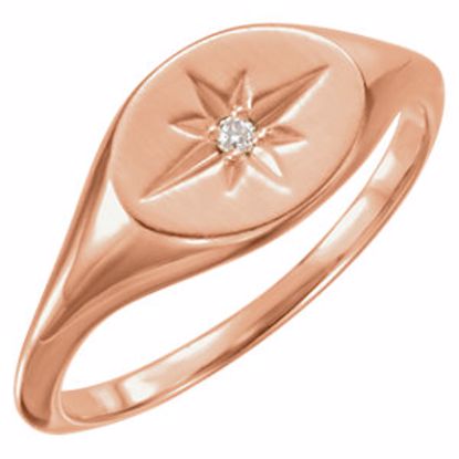 122747:6002:P 14kt Rose .02 CTW Diamond Ring