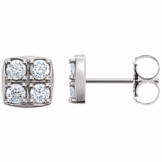 86286:6000:P 14kt White 1/2 CTW Diamond Earrings