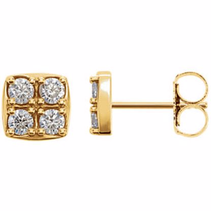 86286:6001:P 14kt Yellow 1/2 CTW Diamond Earrings